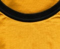 Cotton Fabric Texture - Bright Orange with Black Collar