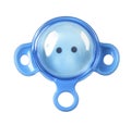 Baby Soother Blue Plastic Pacifier Isolated on White Royalty Free Stock Photo