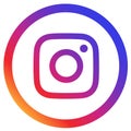 Coloured instagram logo icon Royalty Free Stock Photo