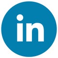 Colored LinkedIn logo icon Royalty Free Stock Photo