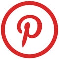 Colored Pinterest logo icon