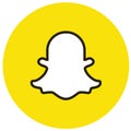 Colored snapchat logo icon Royalty Free Stock Photo