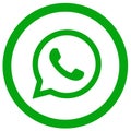 Coloured whatsapp logo icon Royalty Free Stock Photo