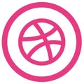 Colored dribbble logo icon