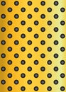 Yellow or golden metal stainless steel aluminum perforated pattern texture mesh background Royalty Free Stock Photo