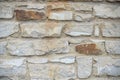 High resolution cream brick wall texture of ancient building Royalty Free Stock Photo