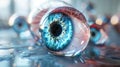 Detailed 3D hologram of human eye anatomy for focused study