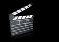 High resolution 3D render of film clapperboard Royalty Free Stock Photo