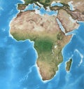 High resolution detailed map of Africa
