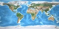 High resolution detailed map of the Earth Royalty Free Stock Photo