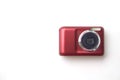 High resolution digital camera, red. Royalty Free Stock Photo