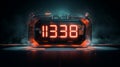 A high-resolution digital clock counting down to the launch of a groundbreaking startup