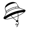 A doodle style icon showing bucket hat Royalty Free Stock Photo