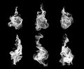 High resolution fire collection of isolated flames on black back Royalty Free Stock Photo