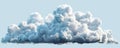 High-Resolution Floating Clouds white Background