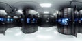 High resolution HDRI 360 panorama of a bright server data room center Royalty Free Stock Photo