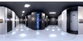 High resolution HDRI 360 panorama of a server data room center Royalty Free Stock Photo