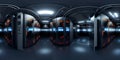 High resolution HDRI 360 panorama of a server data room center Royalty Free Stock Photo