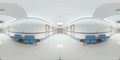 High resolution HDRI panoramic view of a hospital corridor. 360 panorama reflection mapping hallway medical interior. 3D rendering