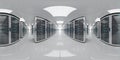 High resolution HDRI panoramic view of a server data room center. 360 panorama reflection mapping of a computer storage system Royalty Free Stock Photo