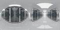 High resolution HDRI panoramic view of a server data room center. 360 panorama reflection mapping of a computer storage system Royalty Free Stock Photo