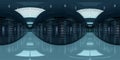 High resolution HDRI panoramic view of a server data room center. 360 panorama reflection mapping of a computer storage system Royalty Free Stock Photo
