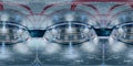 High resolution HDRI panoramic view of a spaceship interior. 360 panorama reflection mapping of a futuristic spacecraft room 3D Royalty Free Stock Photo