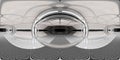 High resolution HDRI panoramic view of white spaceship interior. 360 panorama reflection mapping of a futuristic spacecraft room Royalty Free Stock Photo