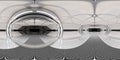 High resolution HDRI panoramic view of white spaceship interior. 360 panorama reflection mapping of a futuristic spacecraft room Royalty Free Stock Photo