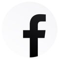 High resolution image of black & white Facebook icon