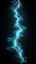 A stunning image of blue lightning with dark background, 3d rendering. Royalty Free Stock Photo