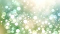 Abstract Bokeh Light Background with Green and Blue Sparkles, AI Generated Royalty Free Stock Photo