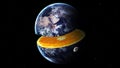 High resolution image of Earth as orange in space