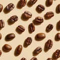 Seamless Coffee Bean Texture Pattern for Infinite Creations Royalty Free Stock Photo