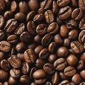 Seamless Coffee Bean Texture Pattern for Infinite Creations Royalty Free Stock Photo