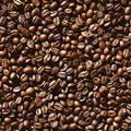 Seamless Coffee Bean Texture Pattern for Infinite Creations Royalty Free Stock Photo
