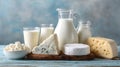 A stunning image of Fresh milk products. Royalty Free Stock Photo