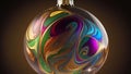A high-resolution image of a glass-blown ornament with captivating swirls of color Royalty Free Stock Photo
