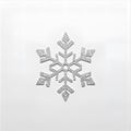 Glittery Silver Snowflake Ornament on White Background â Winter Holiday Decoration Royalty Free Stock Photo