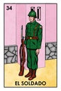 LoterÃÂ­a Mexicana - El Soldado - High resolution image Royalty Free Stock Photo