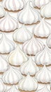Garlic Bulbs Closeup Background Pattern Royalty Free Stock Photo