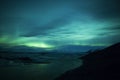 Northern lights above a lagoon in Iceland Royalty Free Stock Photo