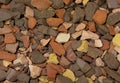 Red brick chips texture Royalty Free Stock Photo