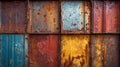 Rusty Metal Panels Background. Royalty Free Stock Photo