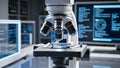 Precision Science: Advanced Microscopy Meets Digital Analytics in Modern Labs Royalty Free Stock Photo