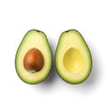 Organic Avocado Cross Section Close-Up Royalty Free Stock Photo