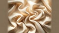 Elegant Cream Satin Fabric Texture, AI Generated