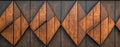 Geometric Wooden Wall Paneling Modern Design Texture Royalty Free Stock Photo