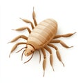 Detailed Illustration of a Light Brown Bed Bug, Isolated on White Background Royalty Free Stock Photo