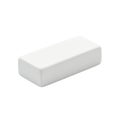 White Rectangular Eraser Isolated on White Background Royalty Free Stock Photo